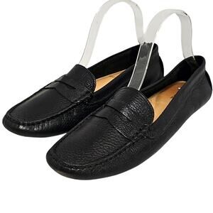 G.H. Bass & Co. Black Pebbled Leather Penny Loafers